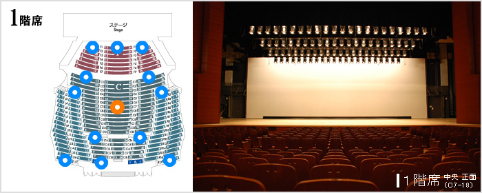 1階席 中央 正面（C7-18）