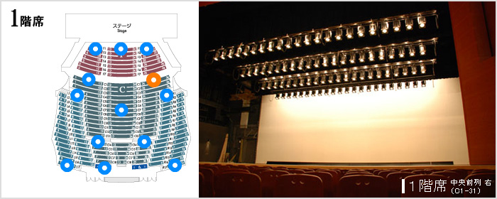 1階席 中央前列 右（C1-31）